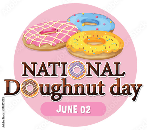 Happy doughnut day in June logo