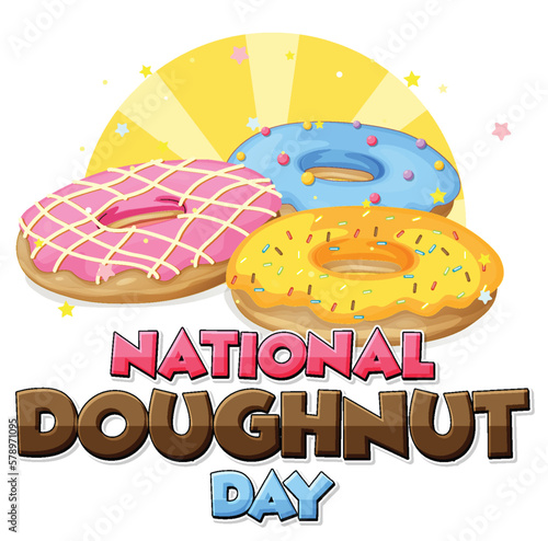 Happy doughnut day in June logo
