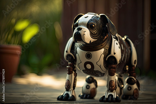 Robot dog, generative ai photo