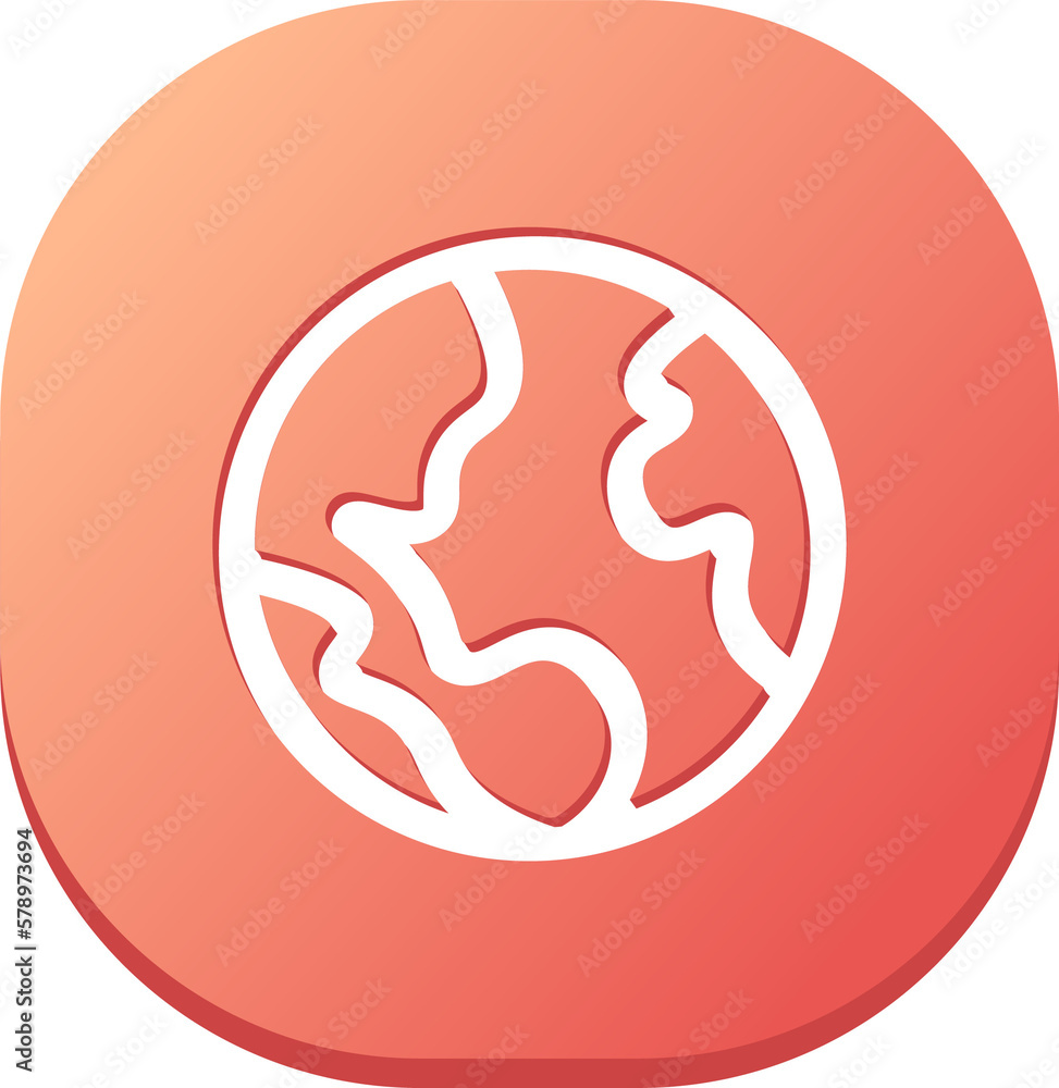 Globe icon in flat design style. World signs illustration. Globe icon in flat design style. World signs illustration.
