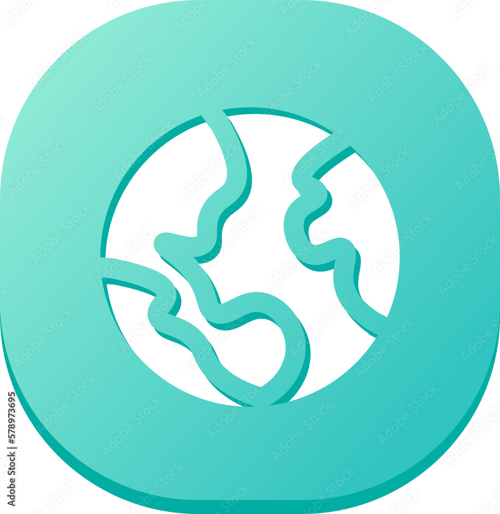 Globe icon in flat design style. World signs illustration. Globe icon in flat design style. World signs illustration.