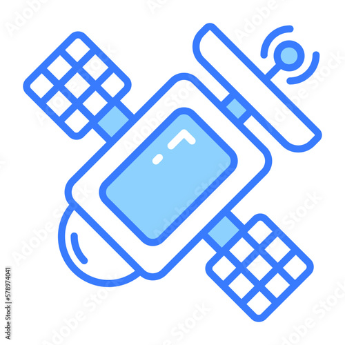 Artificial satellite vector design in modern style, easy to use icon