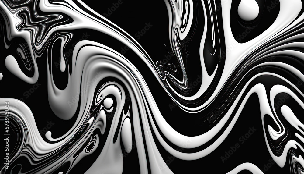 Obraz premium black and white abstract background. generative ai