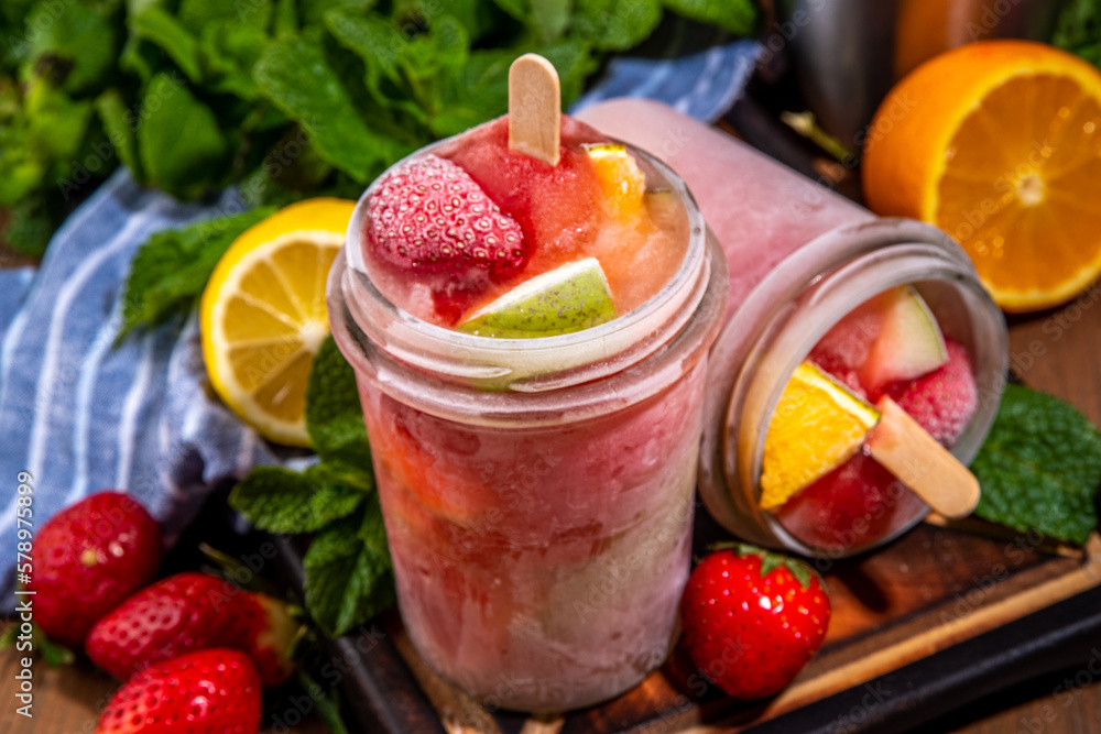 Frozen mocktail, popsicle punch