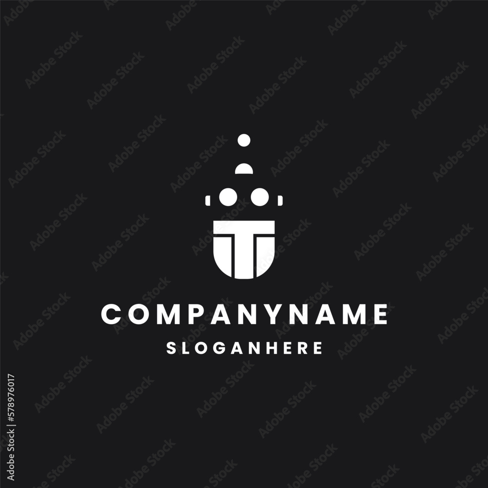 Letter t robot logo icon design template vector illustration Letter t robot logo icon design template vector illustration