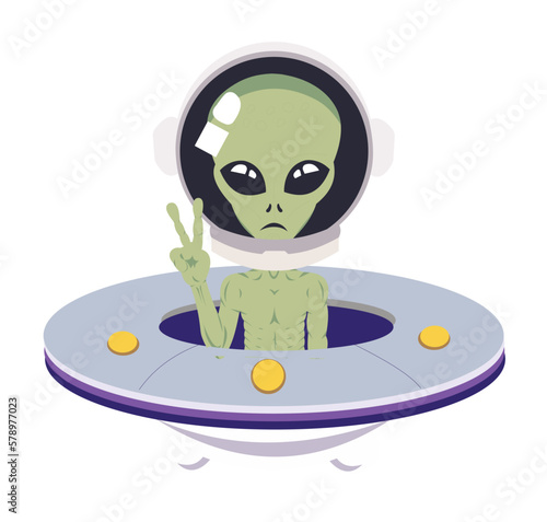 alien in ufo