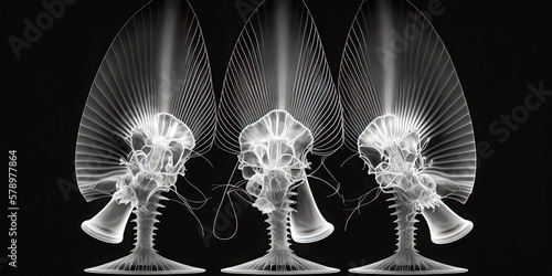 Tarsals X-ray: X-ray of the tarsal bones in the foot - Generative AI photo