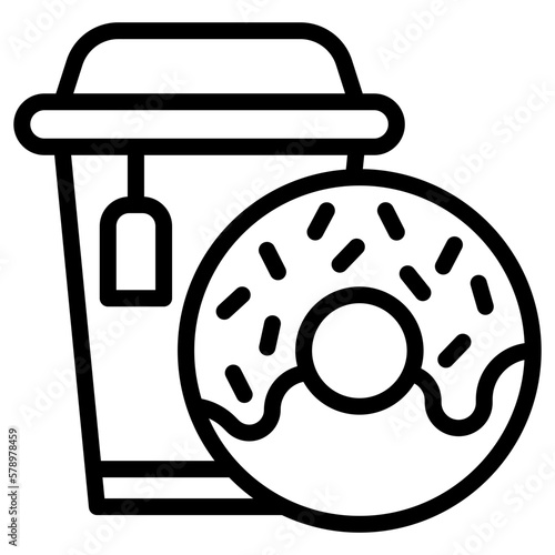 drink and donut icon