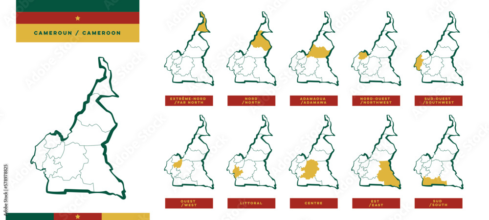 Fototapeta premium Régions du Cameroun