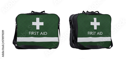 first aid bag isolated