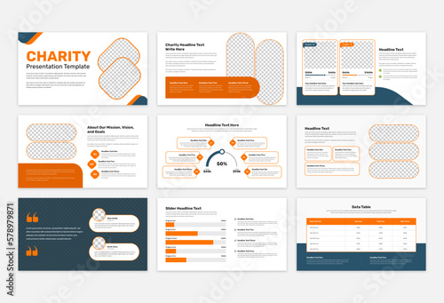 Charity and fundraising presentation template design