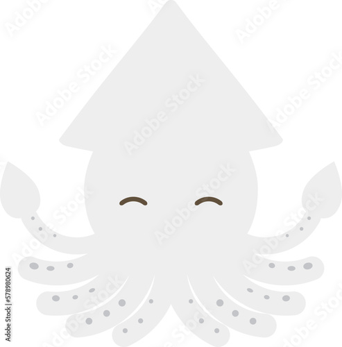 ゆるかわなイカ　笑う