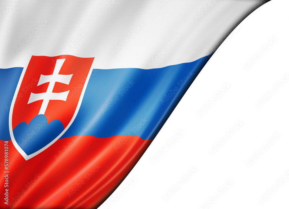 Fototapeta premium Slovakian flag isolated on white banner