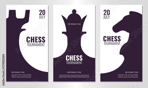 Vector illustration about chess tournament, match, game. Use as advertising, invitation, banner, poster
