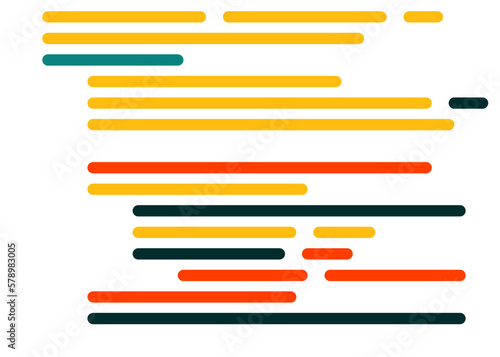 Code on screen vector illustration, flat cartoon coding lines simulation