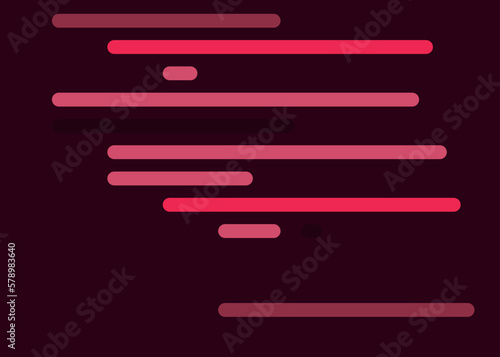 Code on screen vector illustration, flat cartoon coding lines simulation