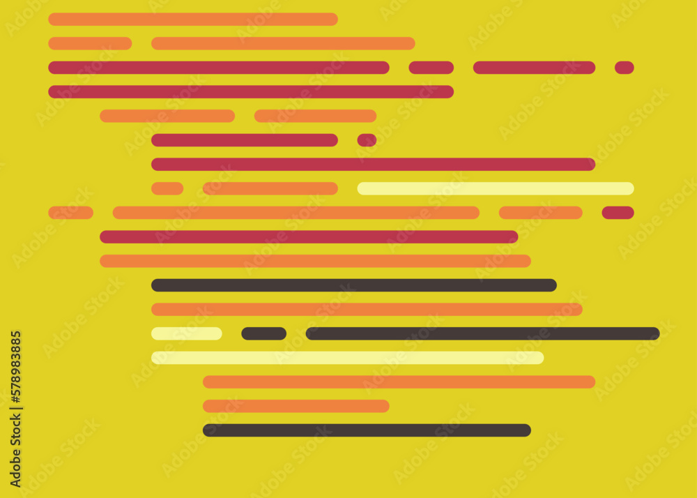 Code on screen vector illustration, flat cartoon coding lines simulation Code on screen vector illustration, flat cartoon coding lines simulation