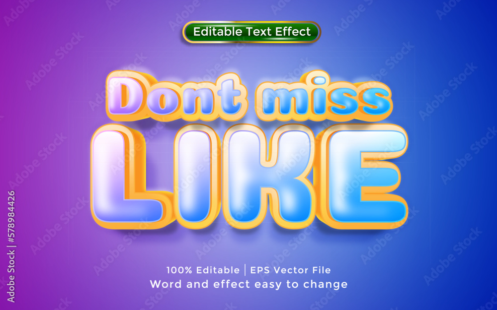 Obraz premium Message text editable vector text effect