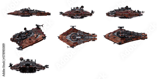 Fototapeta Naklejka Na Ścianę i Meble -  3d spaceship isolated