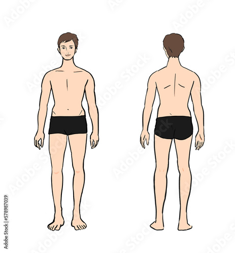 男性の全身イラスト