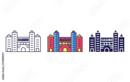 Casino Hotel vector icon
