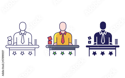Croupier vector icon