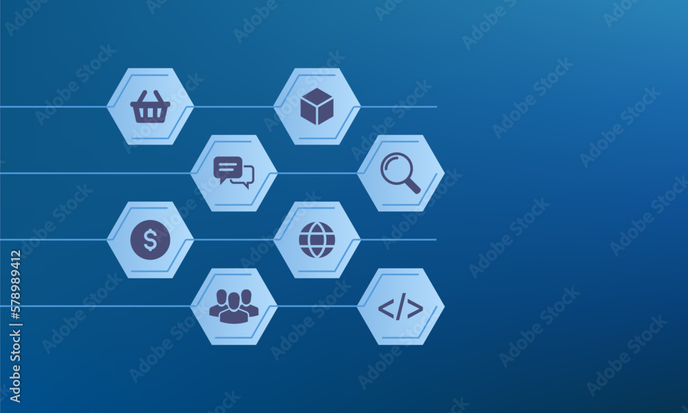 internet business background, banner, research, product. customer service, online support, team work online development Vector illustration concept internet business background, banner, research, product. customer service, online support, team work online development Vector illustration concept