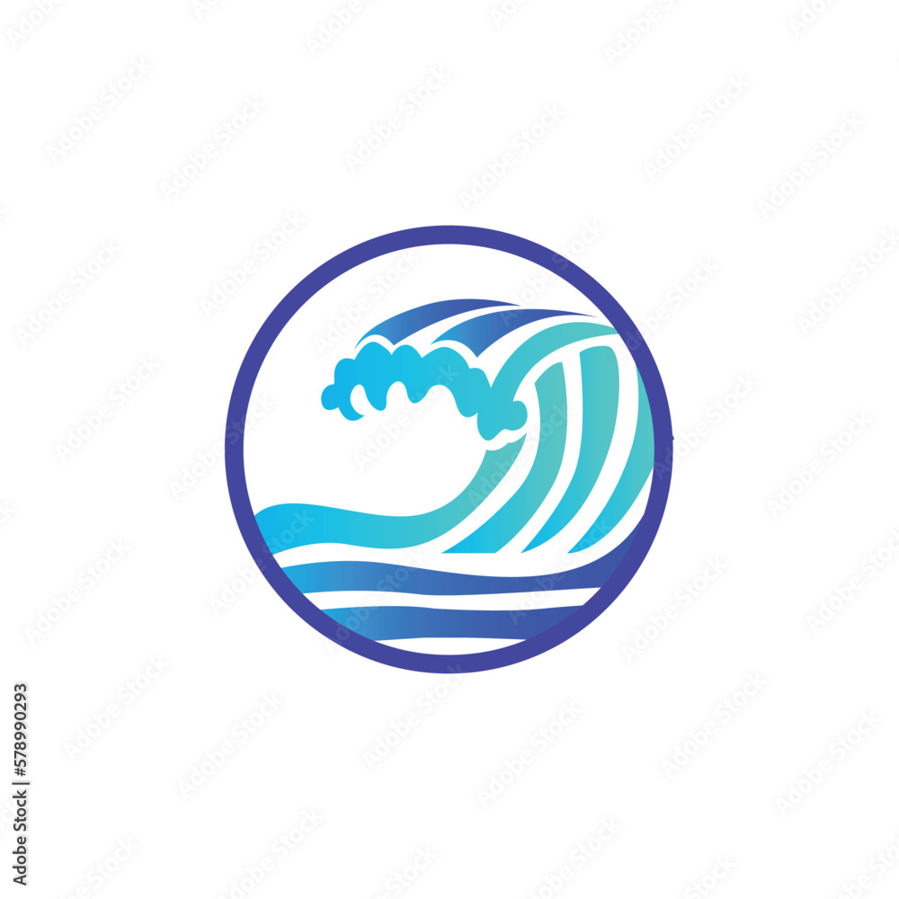 Wave and ocean blue graphic icon vector Wave and ocean blue graphic icon vector