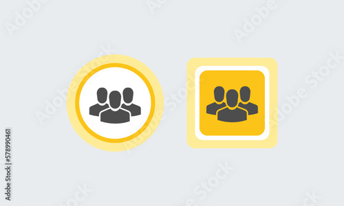 Team people icon, Person Business work symbol, group user simple logo vector illustration