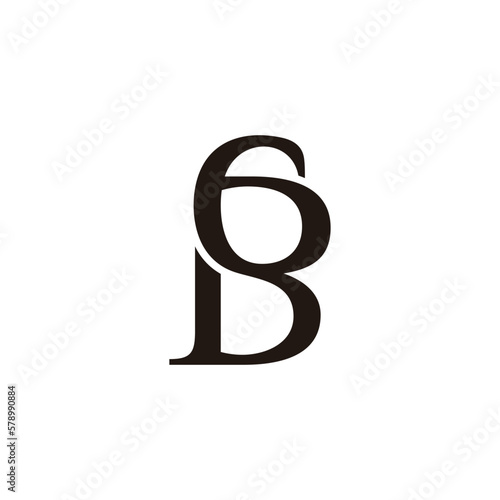letter 6d simple curves logo vector photo