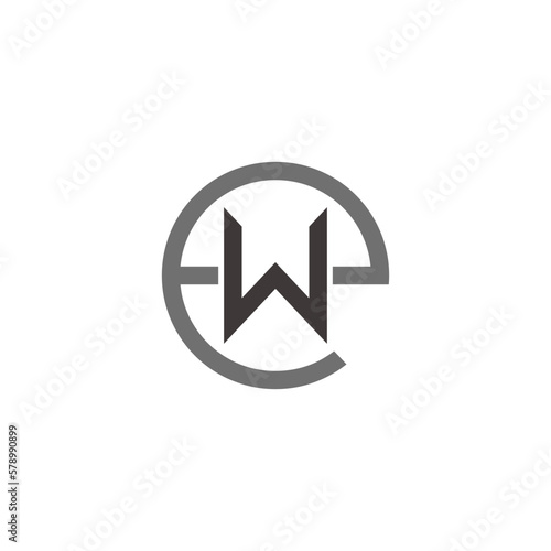 Free Download letter we ew circle geometric line logo vector - GFXLoad