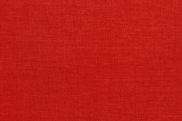 Dark red linen fabric cloth texture background, seamless pattern of natural textile.