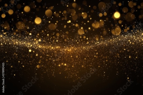 Captivating Golden Glitter: A Mesmerizing Background for Your Next Event, Generative AI.