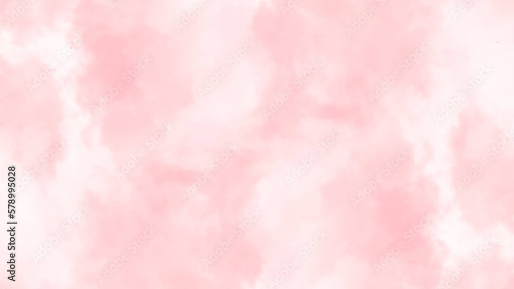 Pink background with space. Fantasy smooth light pink watercolor