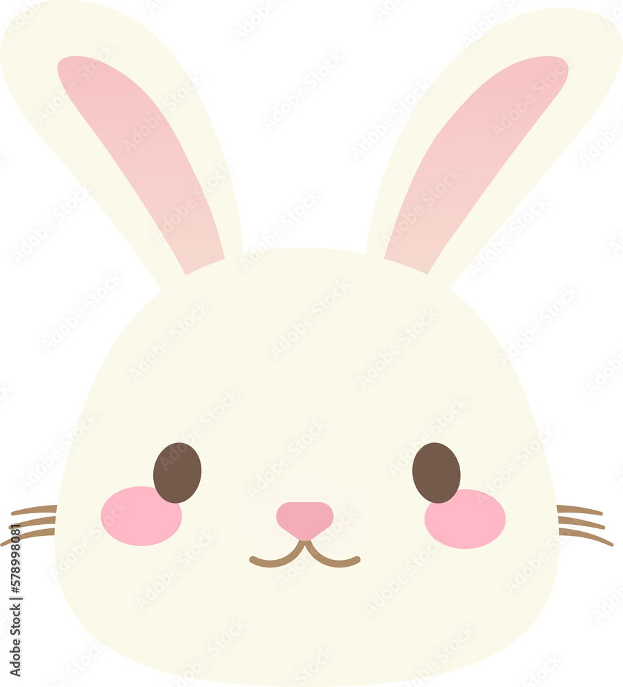 Fototapeta premium Easter cube bunny little rabbit for holiday design concept.