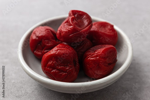 Photography Sweet and salty umeboshi with salted chinese plums