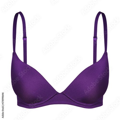 Violet bra s lingerie invisible mannequin effect isolated photo