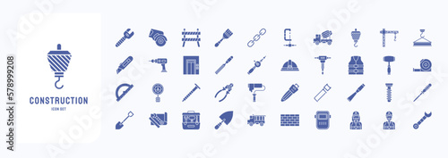Collection of icons related to Construction tools