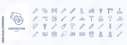 Collection of icons related to Construction tools