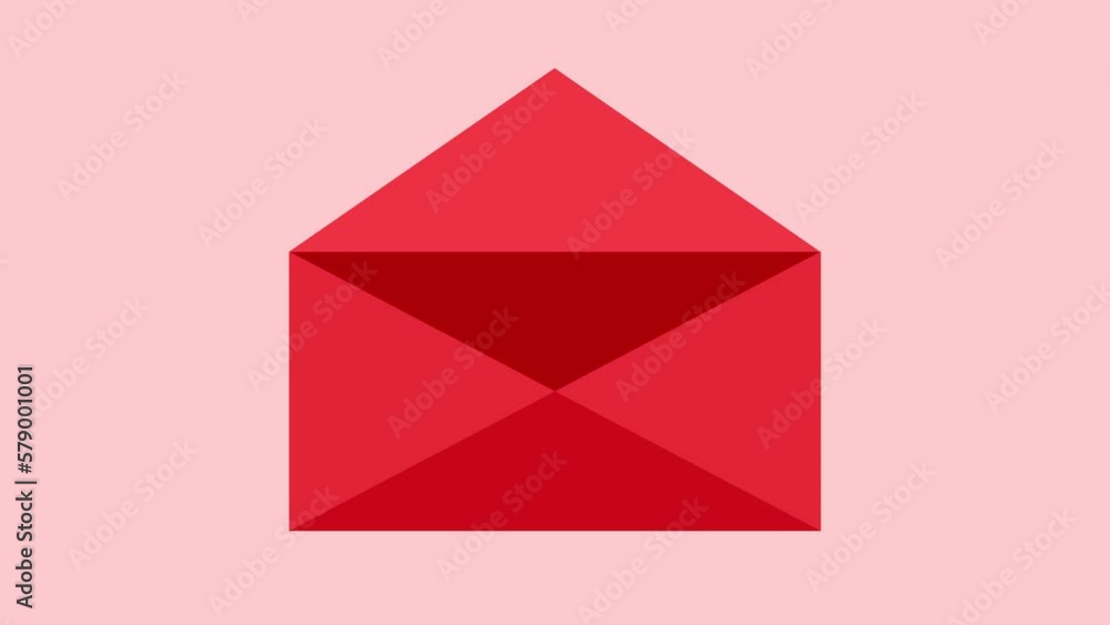 simple video animation red envelope on pink simple video animation red envelope on pink