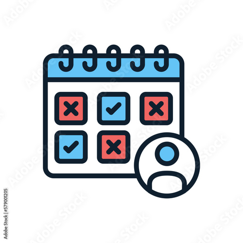 Absenteeism icon in vector. Logotype