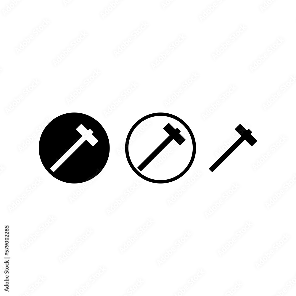 Hammer icon isolated on transparent background. Tool for repair Hammer icon isolated on transparent background. Tool for repair