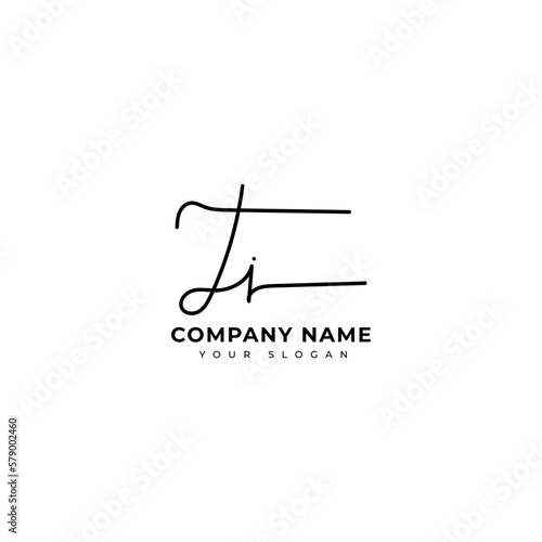 Ti Initial signature logo vector design