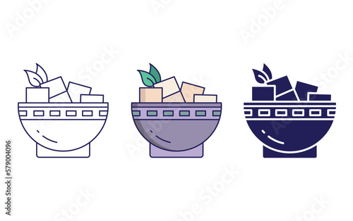 Tofu vector icon