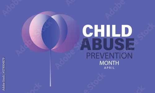 April is  National Child abuse prevention and awareness month. Template for background, banner, card, poster 