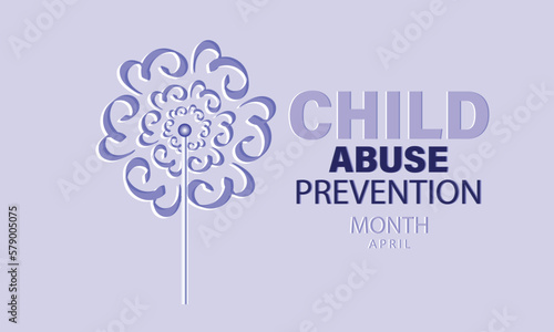 April is  National Child abuse prevention and awareness month. Template for background, banner, card, poster 