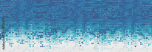 Blue color gradation tiles background 3d