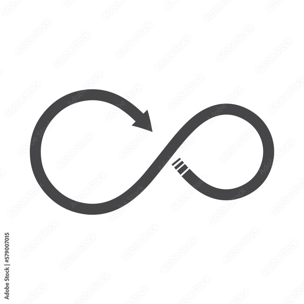 arrow shape infinity symbol icon vector illustration arrow shape infinity symbol icon vector illustration