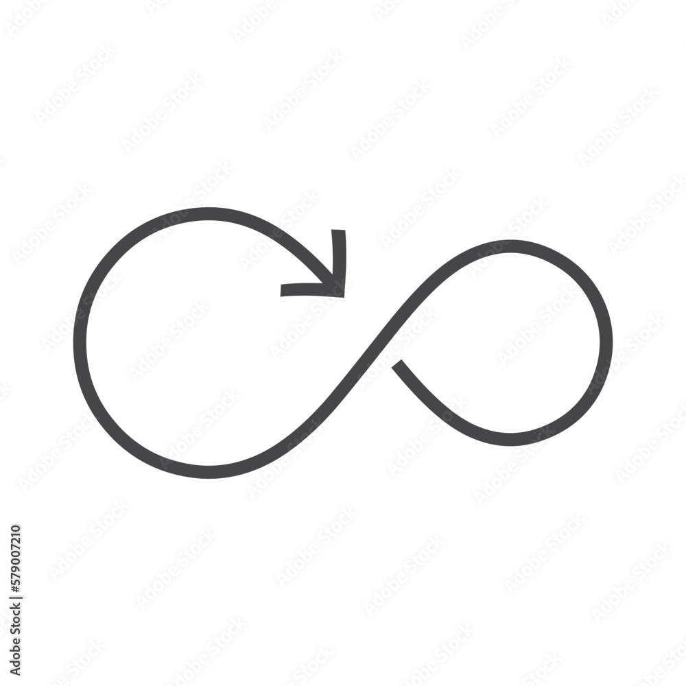 arrow shape infinity symbol icon vector illustration arrow shape infinity symbol icon vector illustration