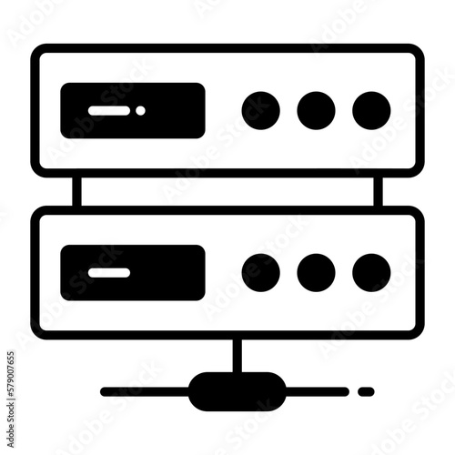Network server concept icon, modern vector of datacenter